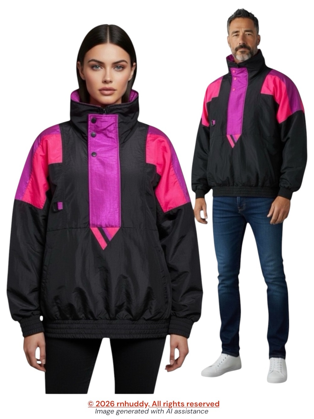 VTG Sunbuster color block performance sports jacket